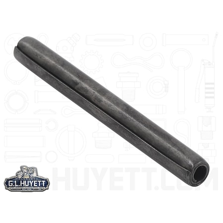 Spirol Coiled Spring Pin, 5/32 in Outside Dia, 1-1/2 in L, Carbon Steel SPC-156-1500